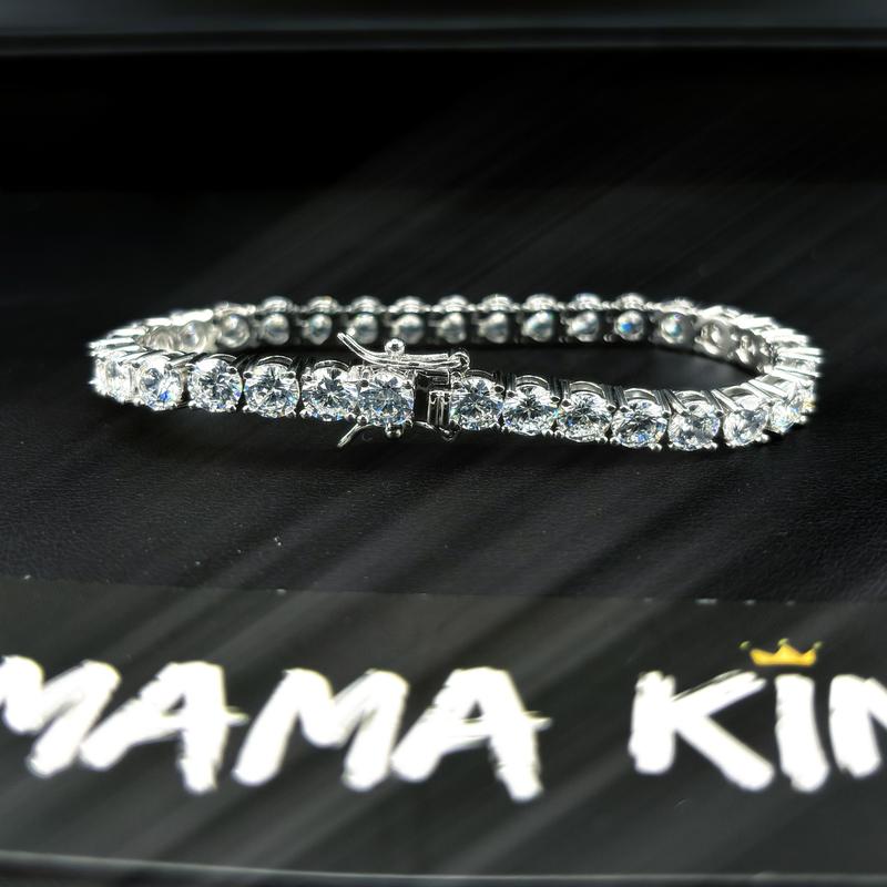 VÒNG TAY LẮC TAY NAM HIPHOP TENNIS bản đá nhân tạo siêu đẹp giống kim cương 90% MAMA KING