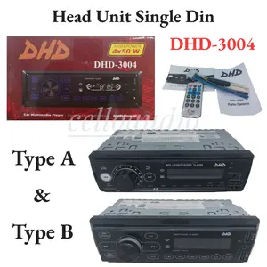 Head Unit MP3 Mobil Single Din Audio DHD-3004 Tape USB Bluetooth