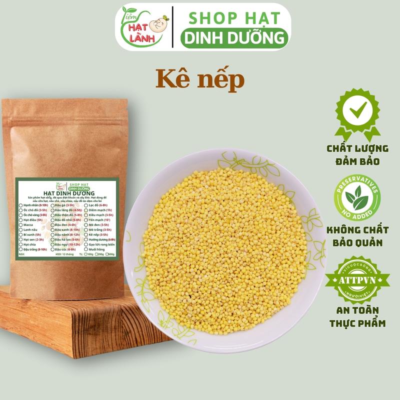 100g, 200g Kê nếp vàng dẻo thơm, thực phẩm khô Tiệm hạt lành