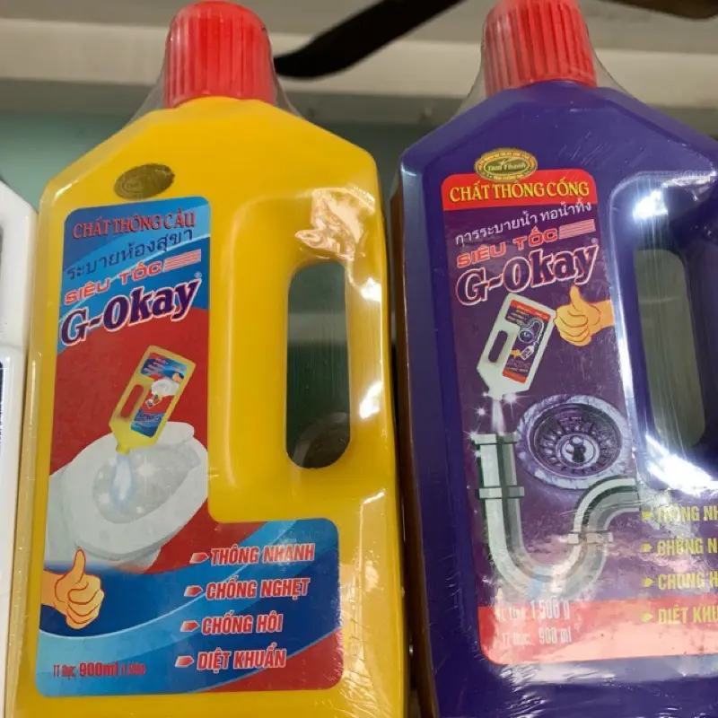 Nước Thông Cống Cầu G-OKAY Siêu Tốc 900ml - Làm Sạch Cống Cầu Hiệu Quả