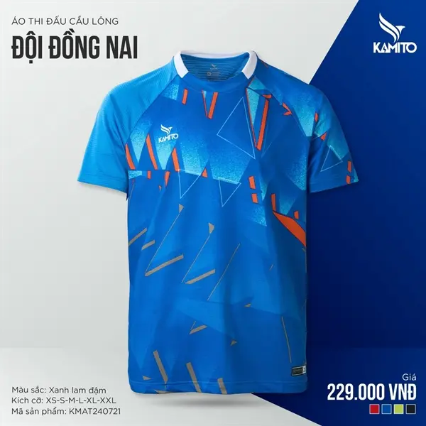 Áo Cầu Lông Kamito Câu Lạc Bộ Đồng Nai Sport Chạy Bộ