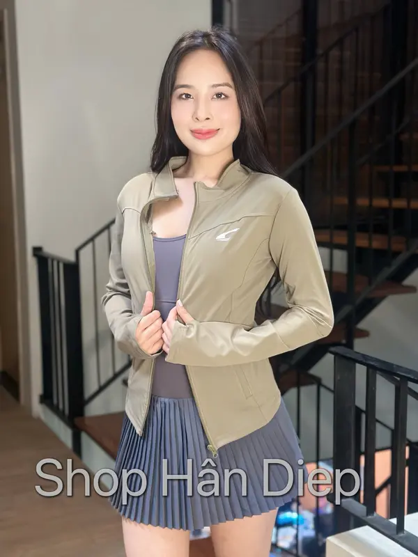 Áo Khoác Cổ Gym Thể Thao Su Lạnh 4 Túi Ms02 - Chất Liệu Cao Cấp - Nữ, Top Sport Tập Gym 5