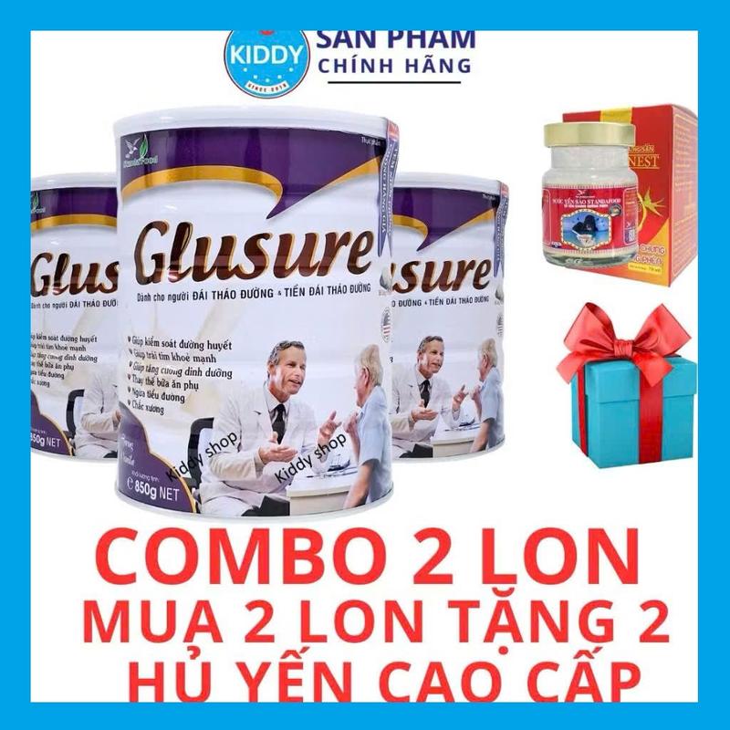 Combo 2 lon Sữa Tiểu đường PISILAC GLUSURE dành cho người bệnh tiểu đường và tiền tiểu đường