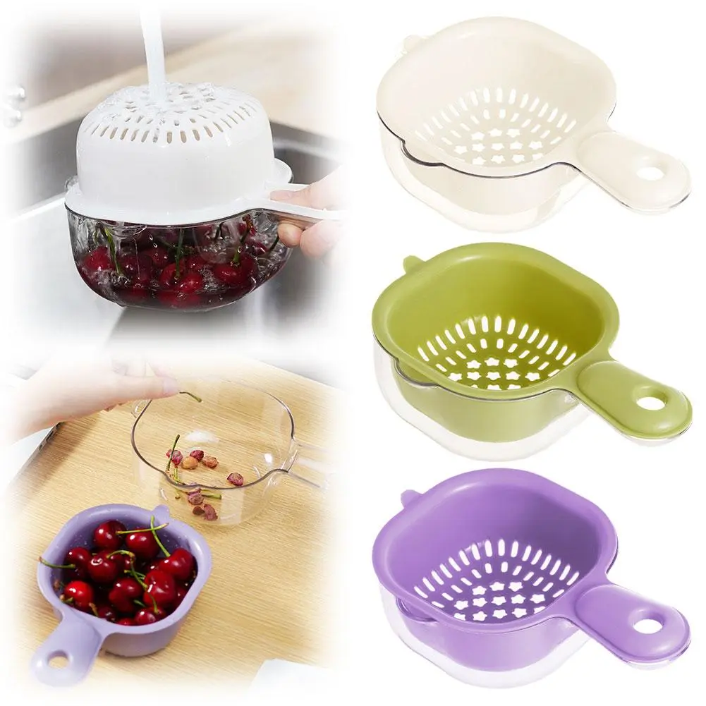 1pc Drain Basket Fruit Vegetables Strainer Rinse Drain Storage Basket Drain Basket Bowl