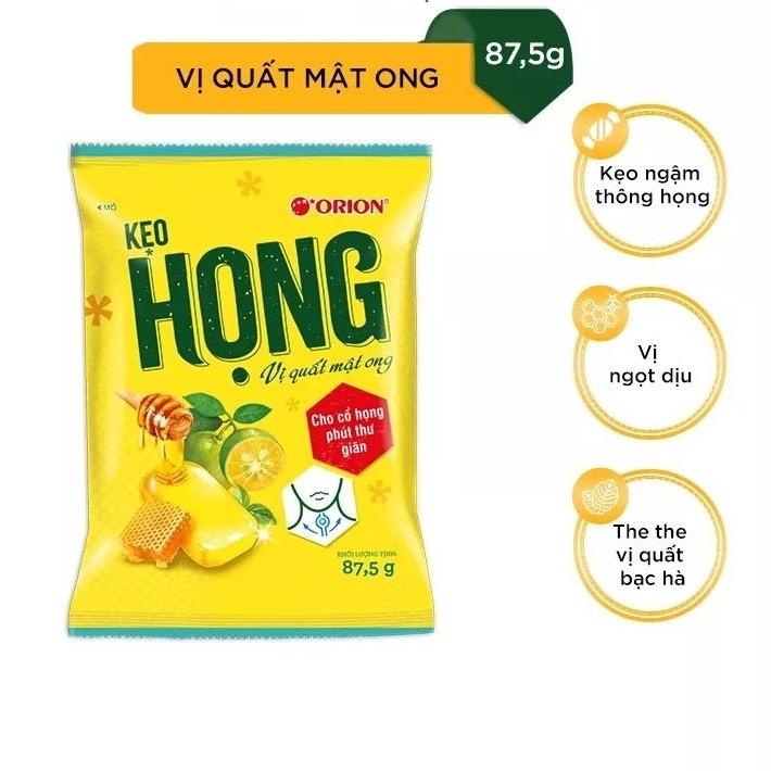 COMBO 4 BỊCH KẸO HỌNG NGẬM ORION - VỊ QUẤT MẬT ONG VÀ VỊ GỪNG