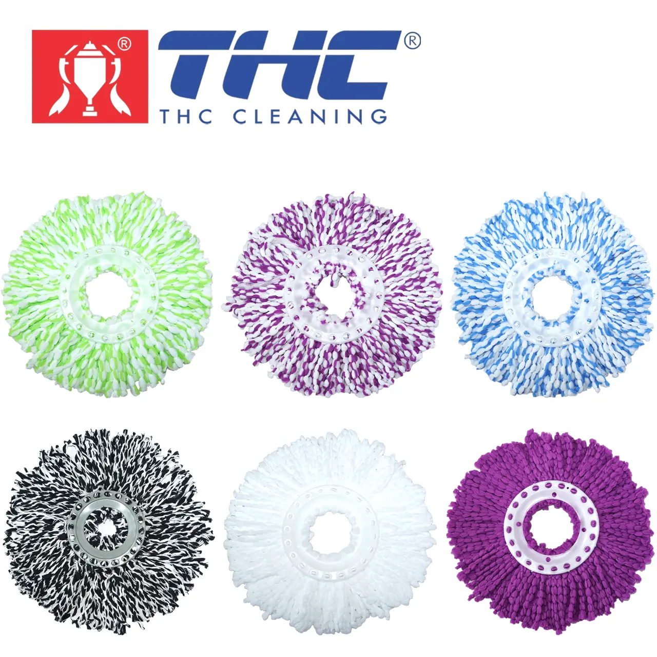 Bông Lau Nhà Tròn 360 Độ Thay Thế Sợi Tơ Cao Cấp Nùi Lau Nhà Tròn Xoay 360 Độ Thay Thế Sợi Cotton Loại Tốt Siêu Thấm Hút