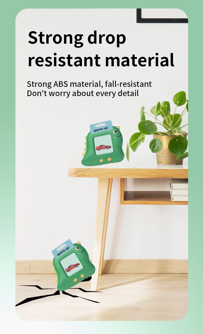 Product Introduction of 2024 Dinosaur Jr card machine Talking flash card children's toys educational plug-in learning machine 13