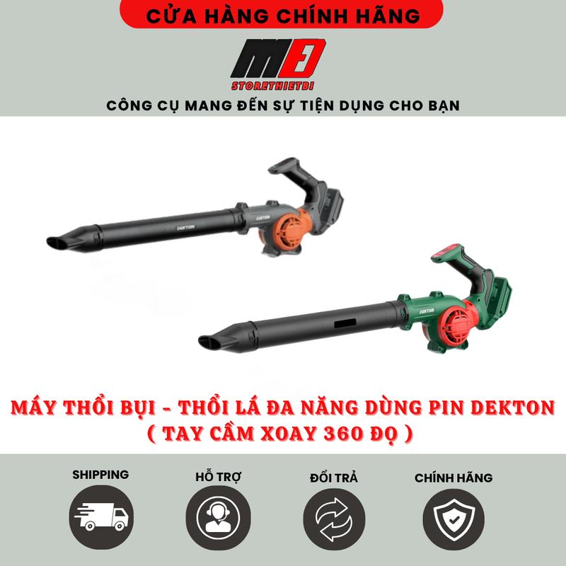 Máy Thổi Lá - Thổi Bụi Đa Năng Dùng Pin 21V Dekton / M21-TB03 / Tay Cầm Xoay 360 Độ