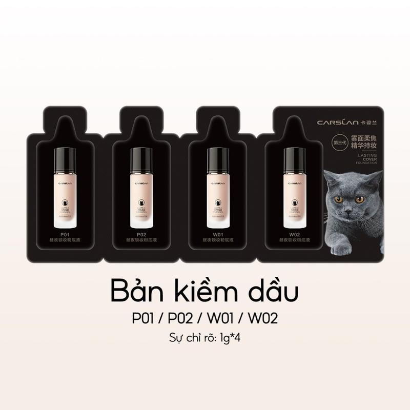 Kem Nền Carslan Mini, Dưỡng Ẩm, Kiềm Dầu, Lâu Trôi, MiniTun