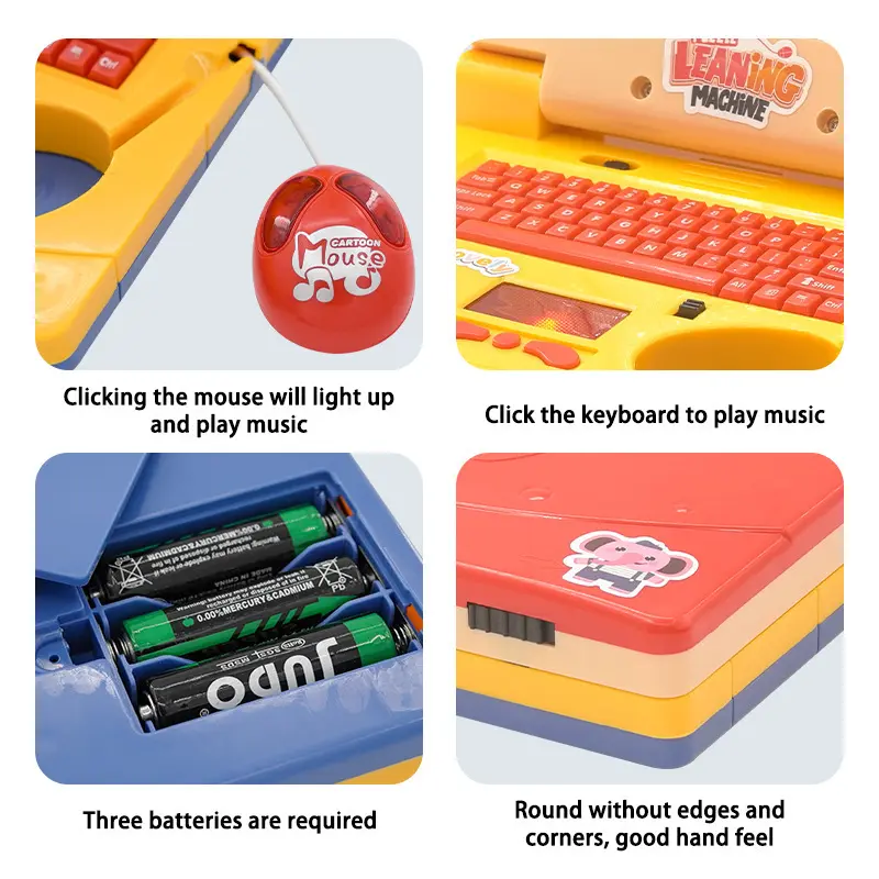 Mainan Laptop Anak mainan edukasi anak Alat Bantu Belajar Learning Machine Anak Dengan Lampu Musik Toy Plastik 7