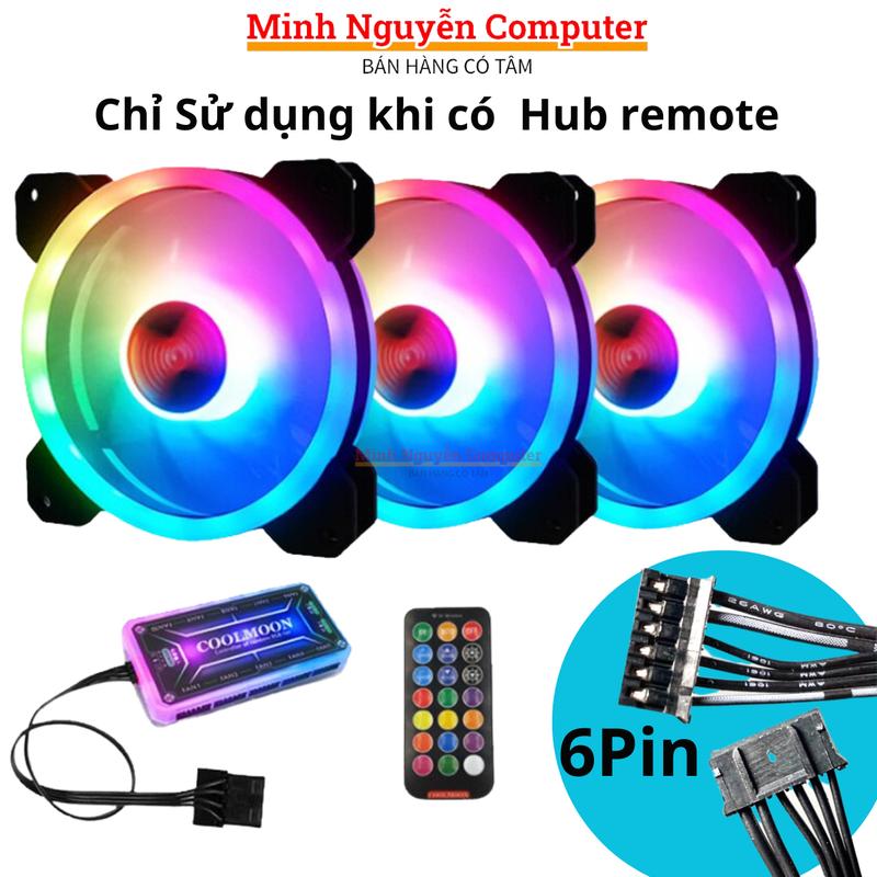 Quạt tản nhiệt, Fan Led RGB Coolmoon V1 Led RGB - Đồng Bộ Hub Coolmoon