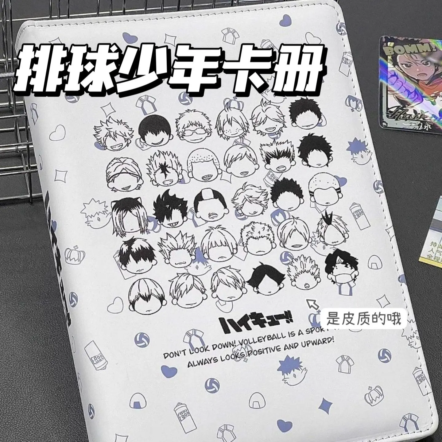 Haikyuu!! Chủ Thẻ Bằng Da, Thiết Kế Hoạt Hình, Kích Thước Nhỏ, Sách Lưu Trữ Dễ Thương, Bền, Thích Hợp Cho Học Sinh, Album Ảnh Giá Trị Cao, Phong Cách Ins