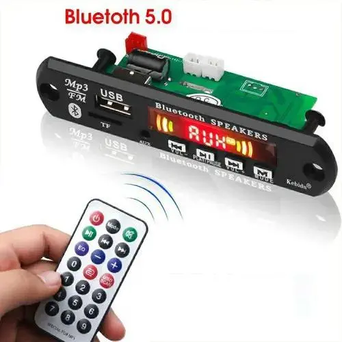 Bảng mạch giải mã âm thanh DC 5v / 12v Bluetooth 5.0 USB, Aux, SD, FM, Mp3 / Wma / Wav / Flac / Ape Đen màn hình màu 1