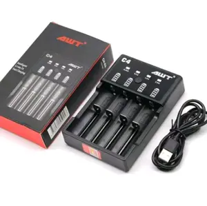 Charger Baterai Awt 4 slot Kabel / Charger Baterai / Casan Batre