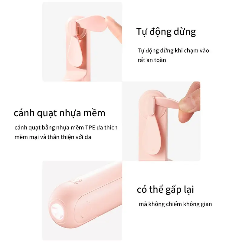 Quạt Cầm Tay 3 Trong 1 JISULIFE F8X Plus 4500mAh Tích Hợp Sạc Dự Phòng, Đèn Pin Siêu Sáng Chính Hãng - Bảo Hành 12 Tháng 4
