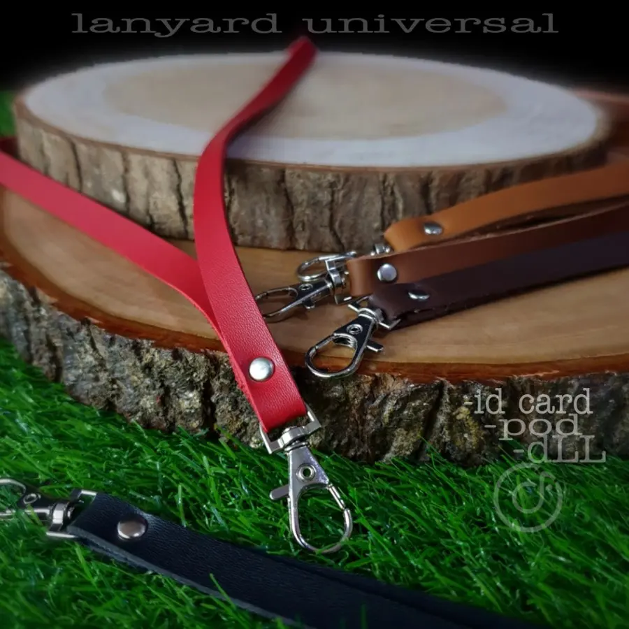 Tali Lanyard Universal / Lanyard Kulit / gantungan name tag