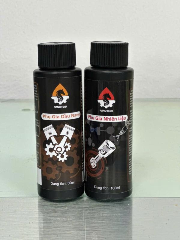 Combo Dung dịch vệ sinh kim phun và buồng đốt xe máy 100ml + Phụ gia dầu Nano bảo vệ động cơ xe máy 50ml sản xuất tại Việt Nam