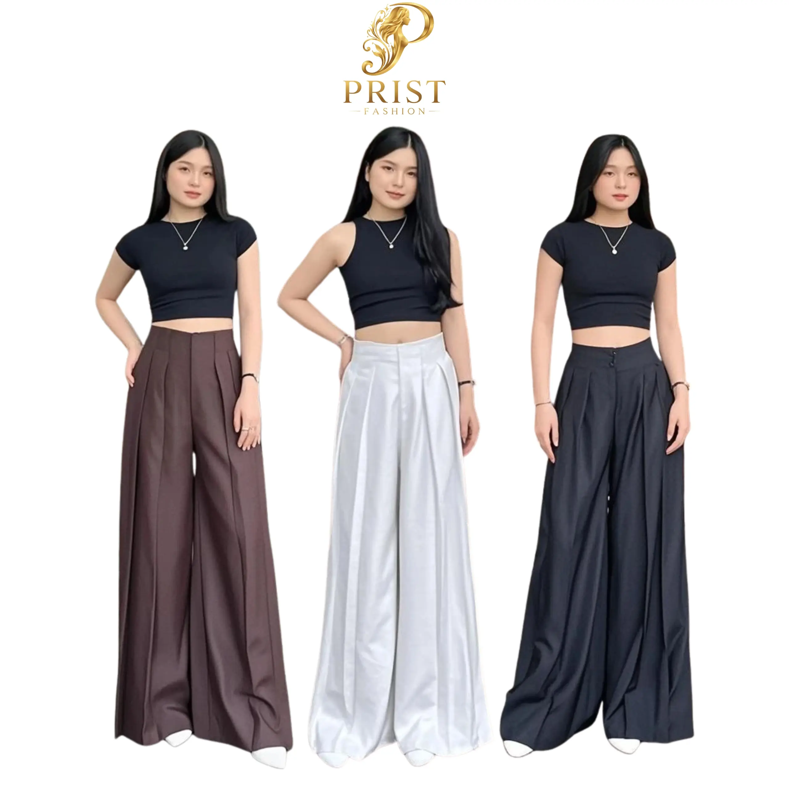 Prist Fashion - Celana Lavie Pants Kulot Palazzo highwaist Panjang Wanita Fashion Muslim Kasual Trendy Terbaru Kekinian