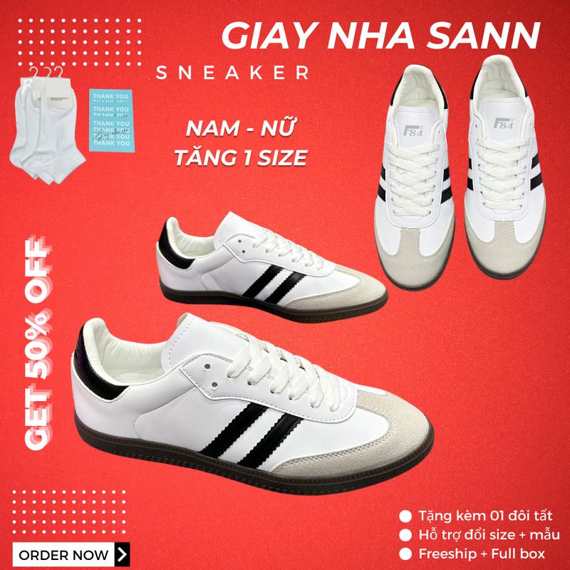 Giày Thể Thao Nam Nữ "D Sám Bà" Hottrend In 3D Sắc Nét Tăng Chiều Cao 3.5-4cm.Full Size 36-43 Sneaker Shoes Đế Bằng Sport giày nam