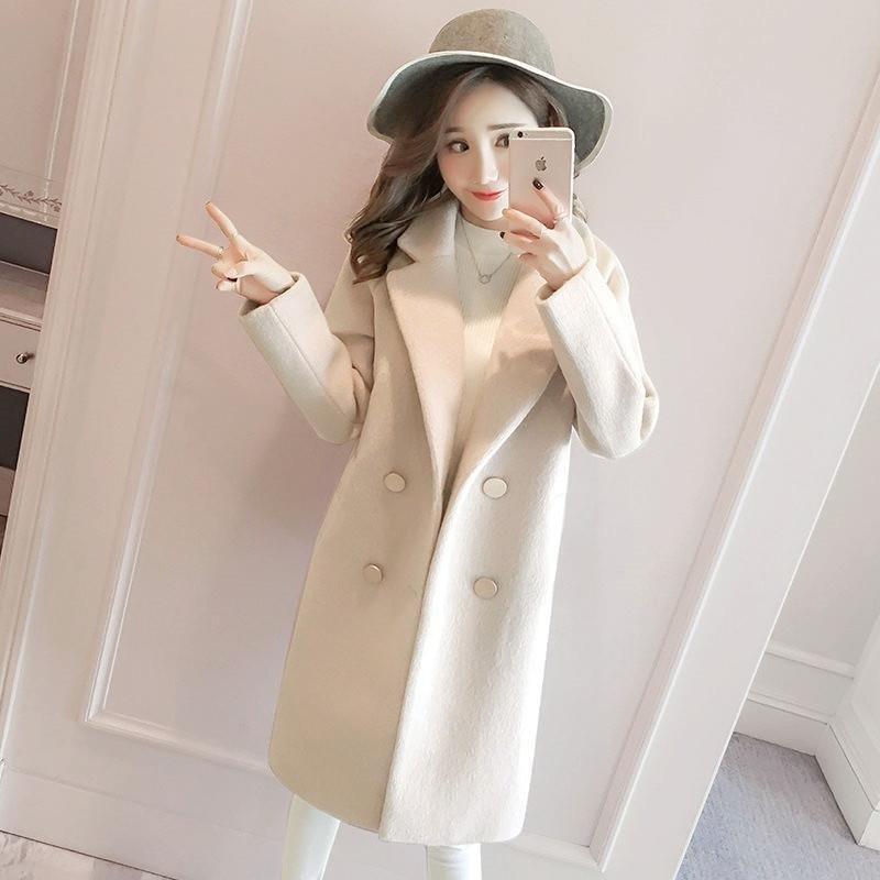 Product Introduction of Plus Size Thicken Cotton Woolen Jacket Women's Mid-Length Autumn Winter Korean Version Loose Woolen Coat 16