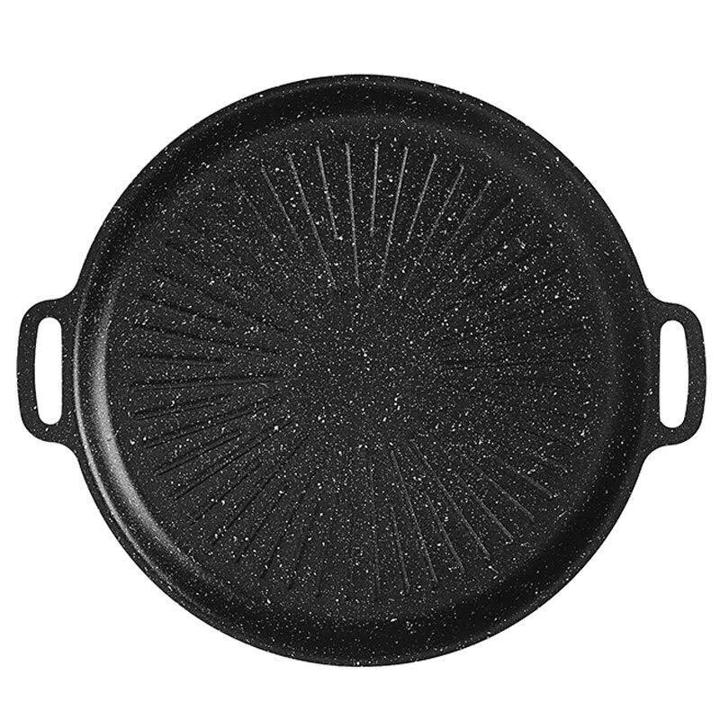 Chảo nướng không dầu Mẫu Mới size to 34 cm chống dính, chảo nướng thịt BBQ Hàn quốc dùng được mọi loại bếp, kể cả bếp từ