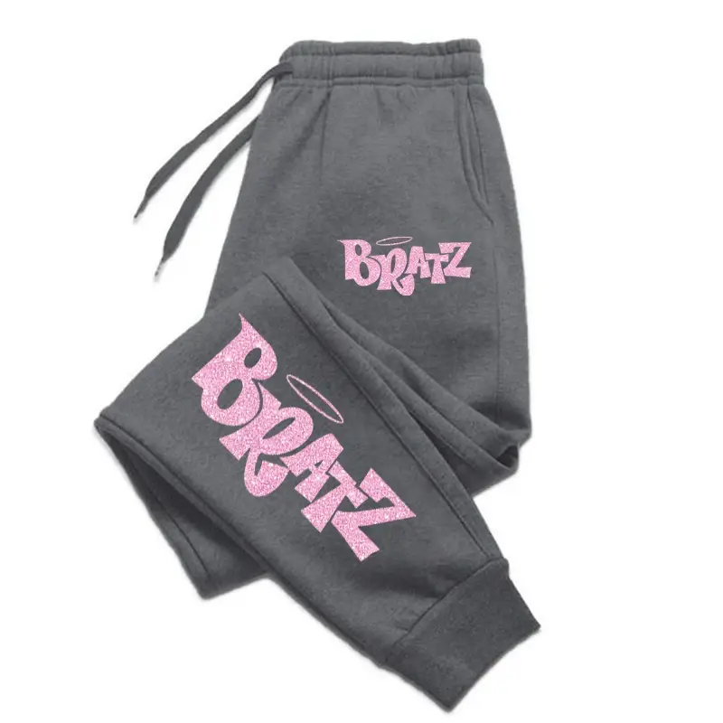 Quần Dài In Hình Màu Hồng, Bratz, Dành Cho Nam Và Nữ, Có Túi, Quần Nỉ Chạy Bộ, Quần Legging, Dáng Rộng Thùng Thình, Thích Hợp Cho Phòng Tập Gym Thể Dục Và Chạy Bộ, Bộ Đồ Thể Thao, Quần Nỉ Dây Rút, Thích Hợp Cho Các Cặp Đôi Sport Thun Trang Phục Yoga