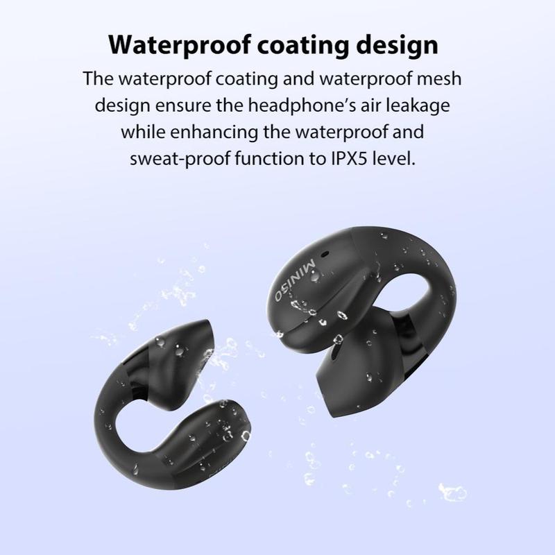 MINISO X29 Wireless Earphone, Clip-ear Design Earphone with Touch Control Display, Stereo Sound Wireless Earbuds for Sports, Gaming, Calling, Video, Headphones 4
