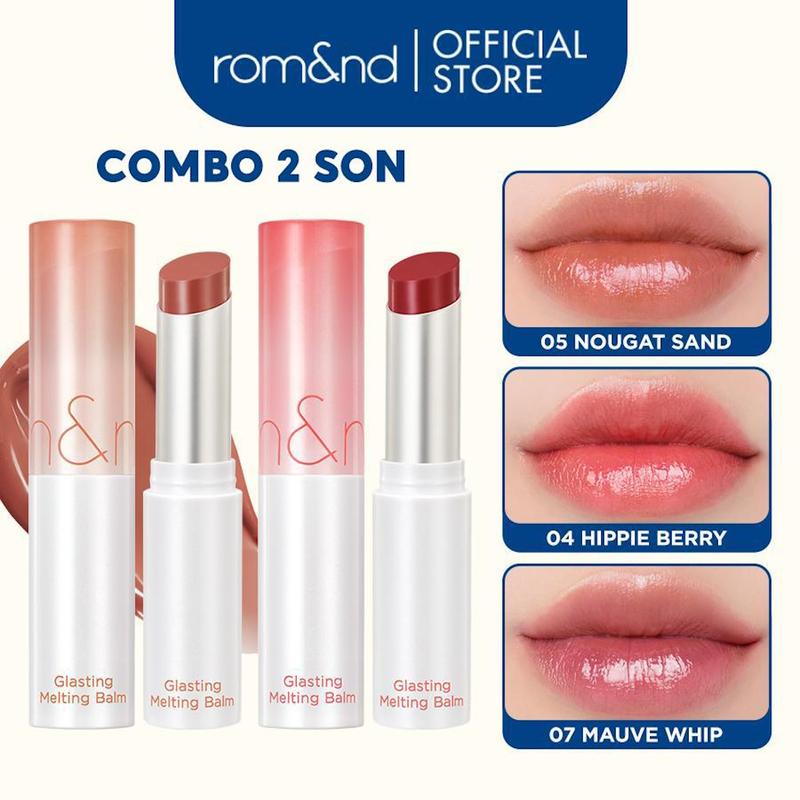 Combo 2 Son Dưỡng Màu Tint Romand Glasting Melting Balm 3.5g Trang Điểm Mỹ Phẩm
