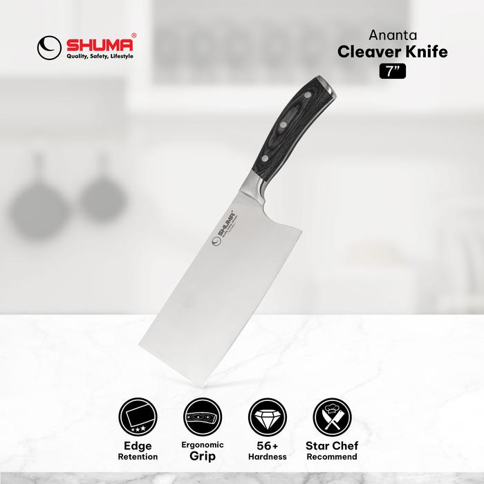 Gambar SHUMA ANANTA Cleaver Knife Pisau Dapur untuk memotong tulang atau daging 7" dari SHUMA INDONESIA_NEW Kota Administrasi Jakarta Utara Tokopedia