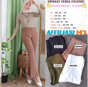 CELANA CUTBRAY SCUBA / CELANA CUTBRAY WIDE LEG / celana fashion wanita / celana cutbray Scuba melar tebal dan lembut CELANA CUTBRAY SCUBA / CELANA CUTBRAY WIDE LEG / celana fashion wanita / celana cutbray Scuba melar tebal dan lembut
