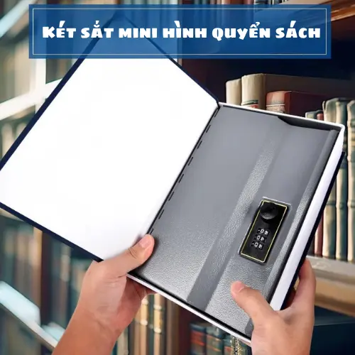 Két Sắt Mini Hình Quyển Sách, Tiết Kiệm Tiền Két Đựng Tiền Mini Quyển Sách
