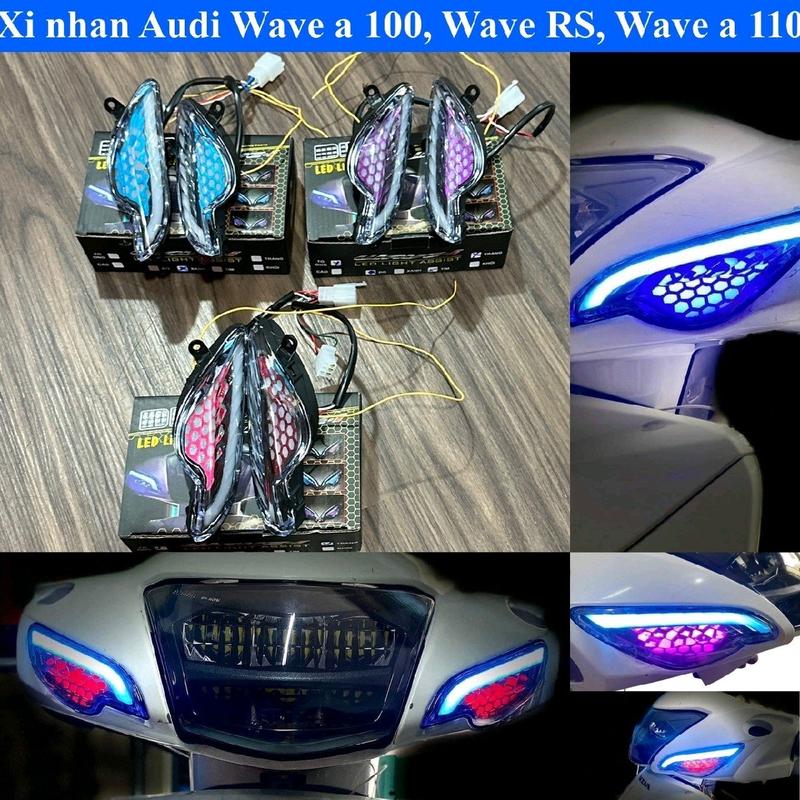  ĐÈN XI NHAN AUDI A8 GẮN CHO WAVE a100 Wave a110 Wave Rs100 Wave S100 Wave s110 Wave Anpha. ĐƯợC TẶNG KÈM 1 BAO TAY SAN HÔ ĐÁNH BÓNG XE Đèn Pha 
