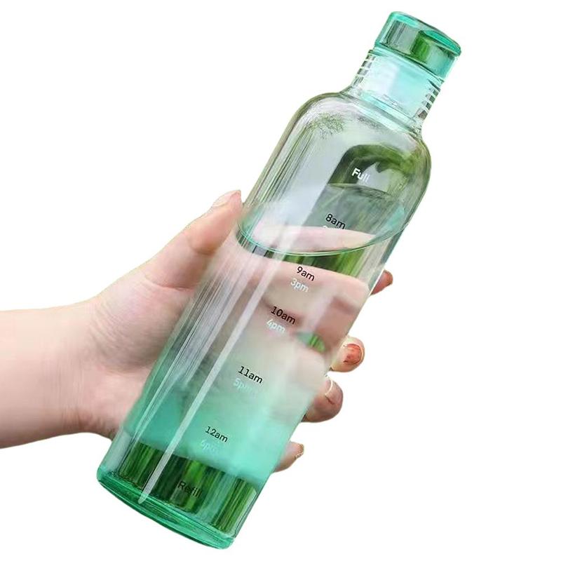 Product Introduction of 500/700ml Transparent Straw Water Bottle With Lids Cover Portable Cute Water Cup M4T0 20