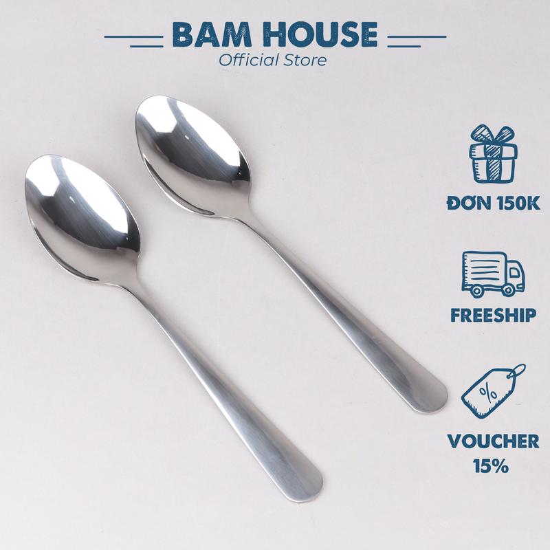 Muỗng inox nhọn Bam House cán trơn dày sáng bóng cao cấp MRH02 - TikTok ...
