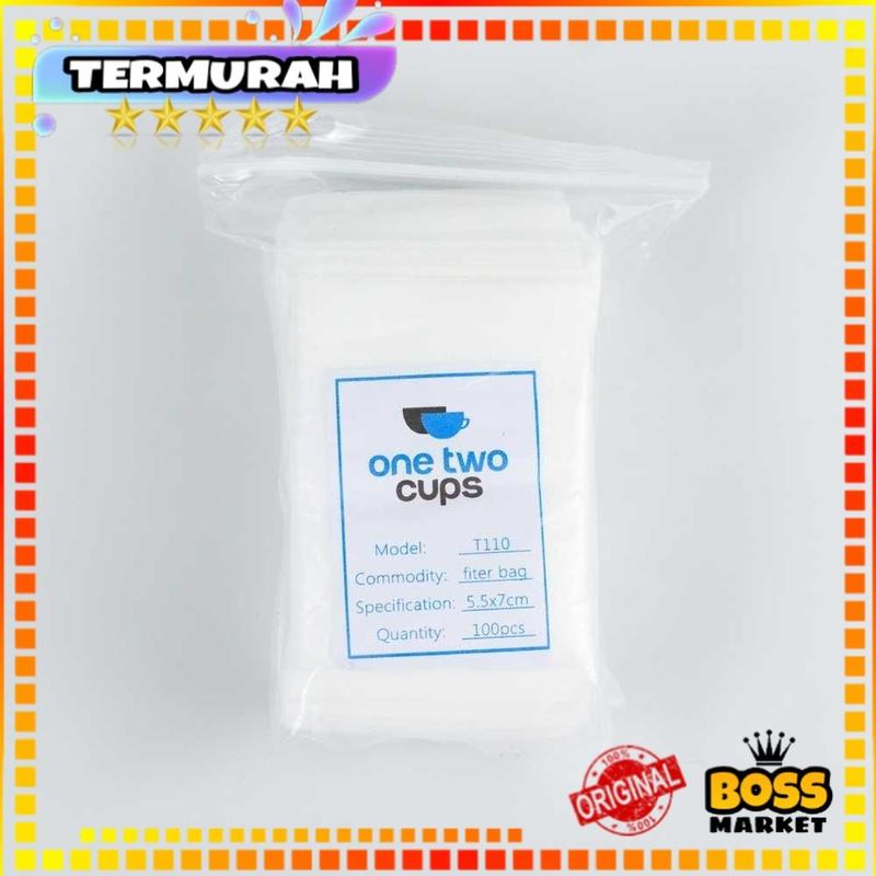 Kantong Teh 100 PCS Celup Kosong Teabag 5.5x7cm - T110 - White 5