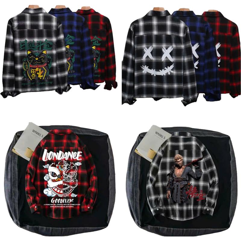 Áo Sơ mi sọc caro Unisex chất liệu kate thoáng mát và mềm mại 0