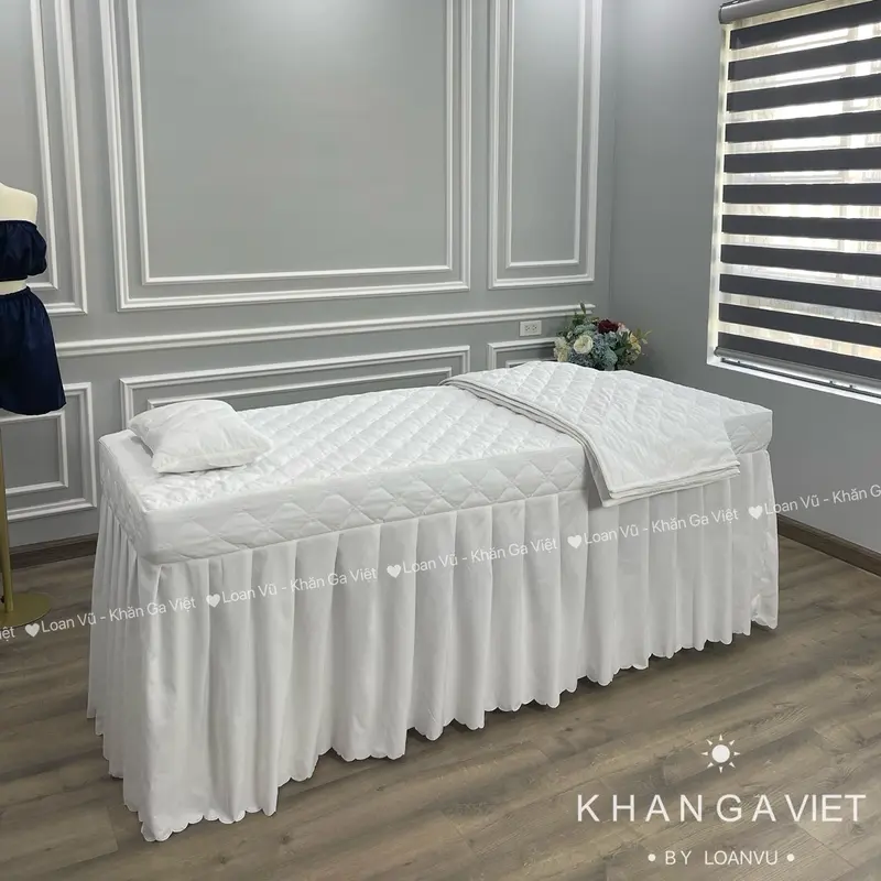 Ga giường spa cotton lụa may theo số đo 1