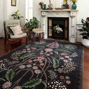 Vintage Floral Pattern Carpet, 1 Count Exquisite Elegant Non-slip Soft Floor Mat, Decorative Area Rug for Home Living Room Bedroom Study Room