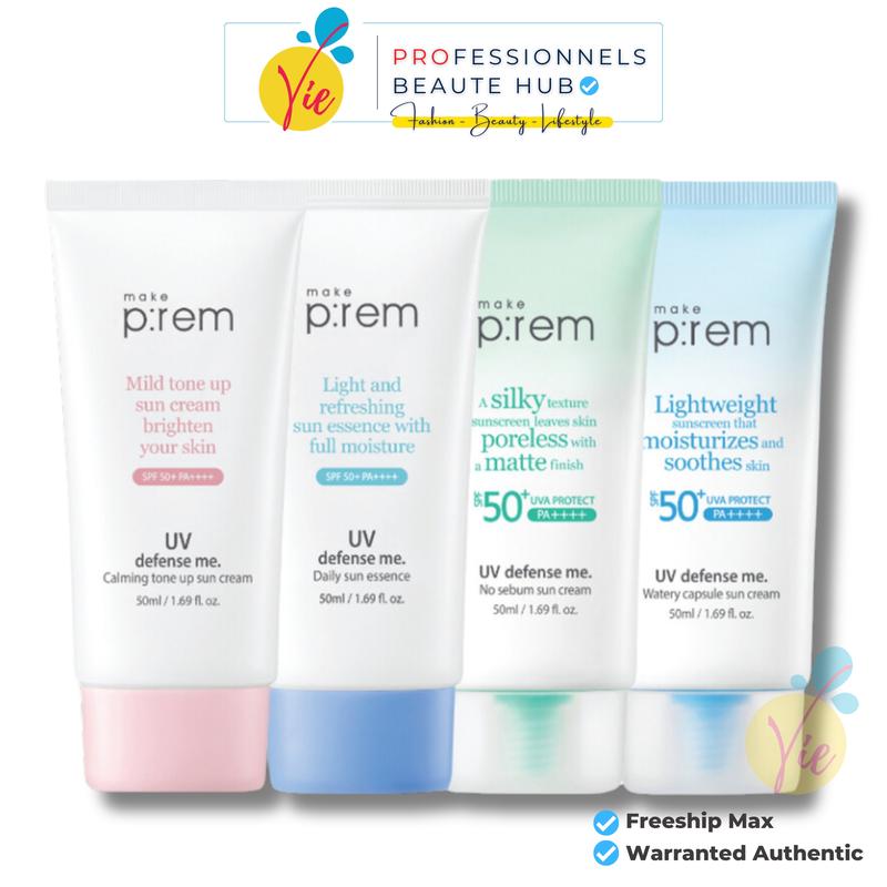 Kem Chống Nắng Make prem makeup Vật Lý, Hoá Học Make P:rem UV Defense Me SPF50+ PA++++ 50ml