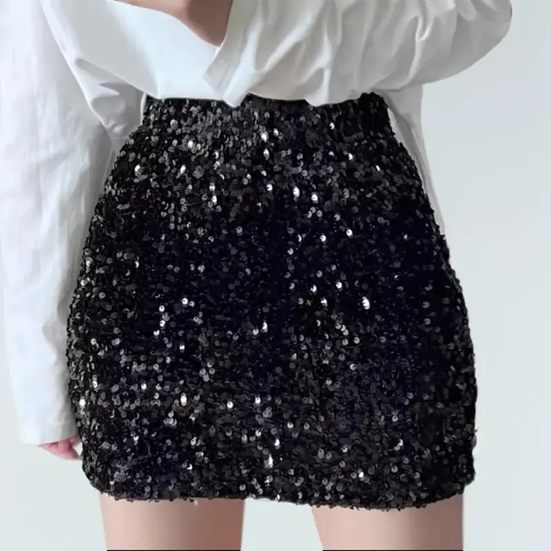 Chân váy kim sa lấp lánh bling đi tiệc đi bar cafe Noel cho nữ 55-90kg Lisa.Bigsize 2