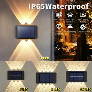 2/6/8/10 LED Lampu Dinding Tenaga Surya / COB Sensor Light / Lampu Taman Tenaga Sury Pencahayaan Taman /   LED Lampu Halaman Anti Air Solar Putih