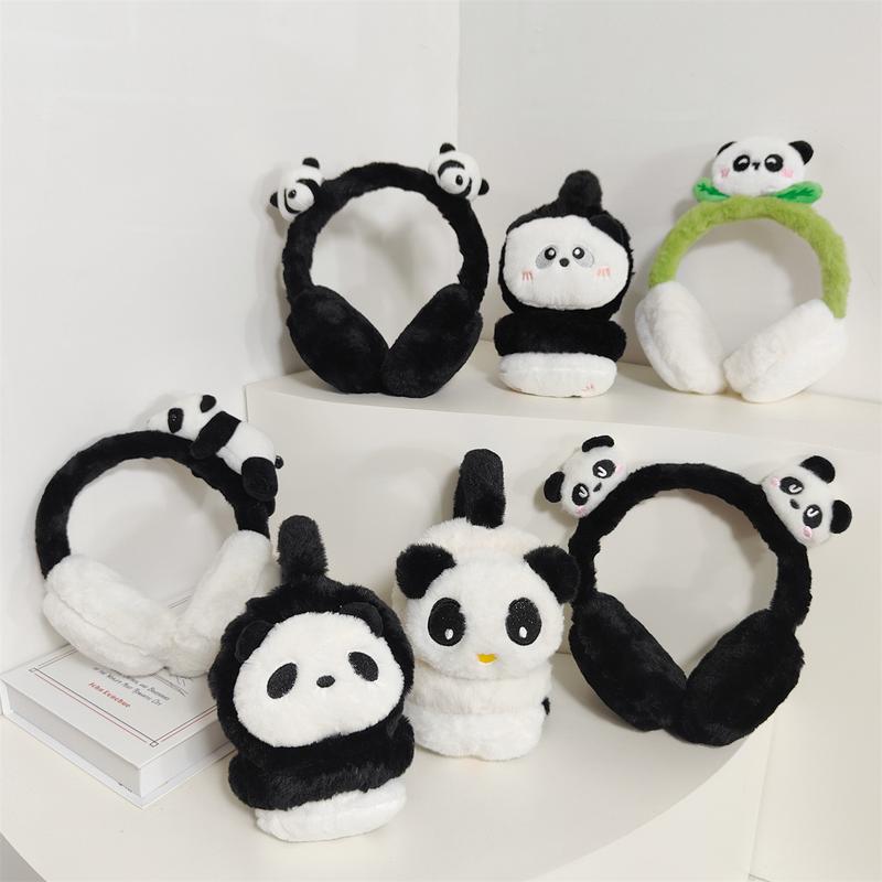 Product Introduction of Plush Hairband Cartoon Panda Claw Clip Updos Hair Clip Girl Kids Ponytail Holder 13MC 4