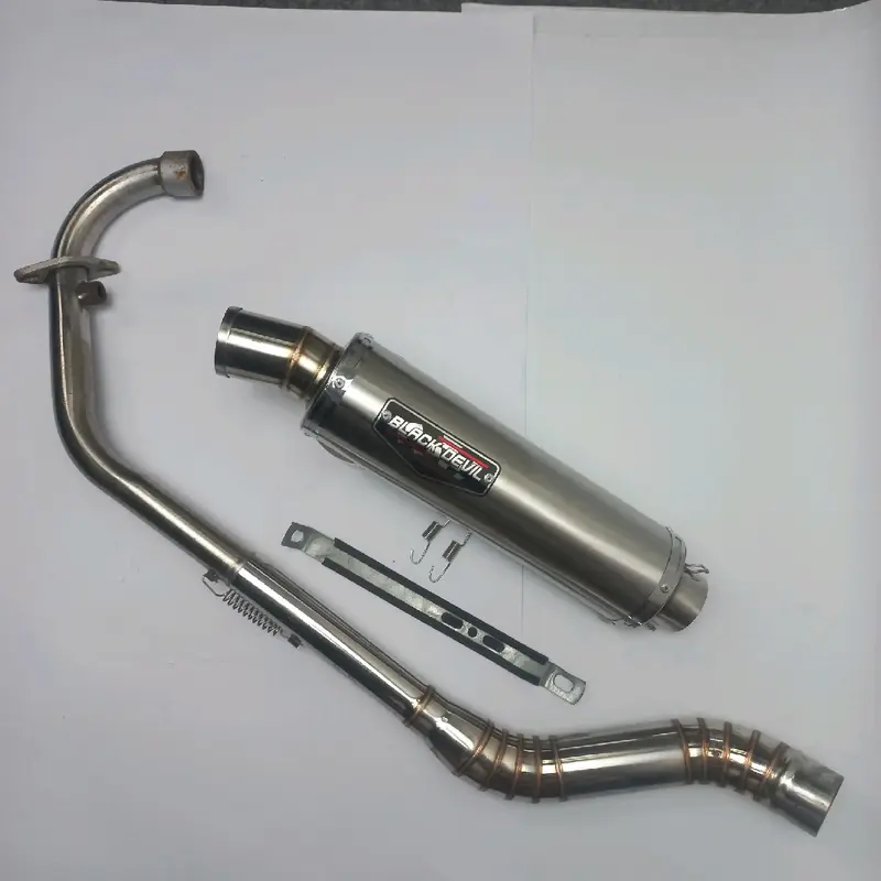 KNALPOT BLACK DEVILSUARA BAS ADEM RECOMEND NAMBAH GANTENG MOTOR Asli Bracket Bulat Motorcycle 5