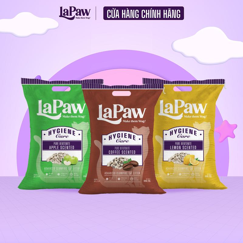 【LaPaw (Mua 2 trợ ship) Cát vệ sinh cho mèo đất sét tự nhiên 20L/ 10KG