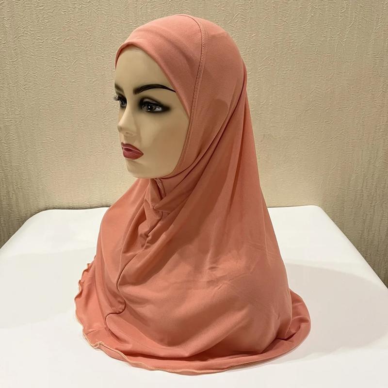 Product Introduction of Ramadan Headscarf Children's Scarf Girl 7 to 12 Years Old Muslim Islamic Shawl Soft Stretch Headscarf Malaysian Girl Children's Headscarf 26
