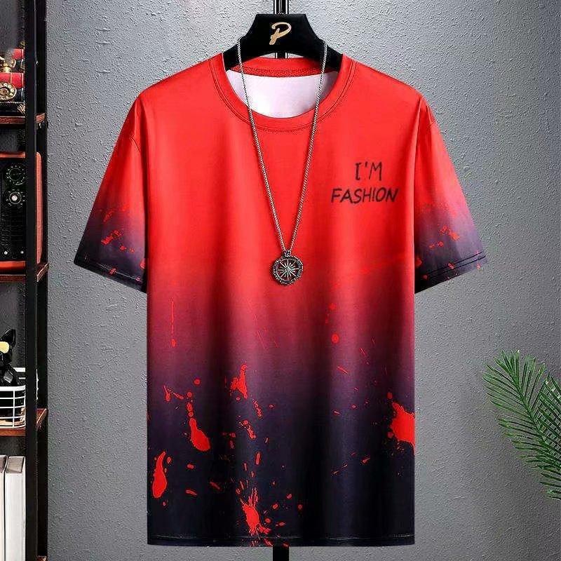 Product Introduction of [2025 New] High-Quality Summer Men's Trendy Short Sleeve Set Ins Korean Style Half Sleeve Casual Slim Fit Exquisite Versatile Top Casual Crew Neck Quick-Dry T-Shirt 1