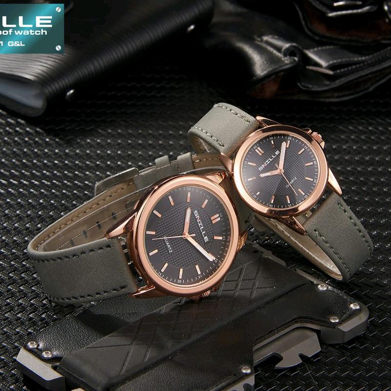Snille Jam Tangan Kulit pasangan ( couple ) Pria & Wanita || bisa satuan.  Original Asli Anti Air Waterproof 1041 rose 8
