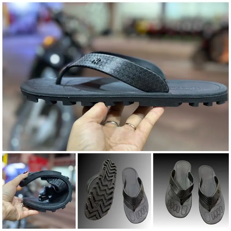 Kẹp cao su Tiến Toàn siêu bền. Đế răng cưa chống trơn trượt. DéP Nam Đế Bằng Đồng Nhung Sandal 0