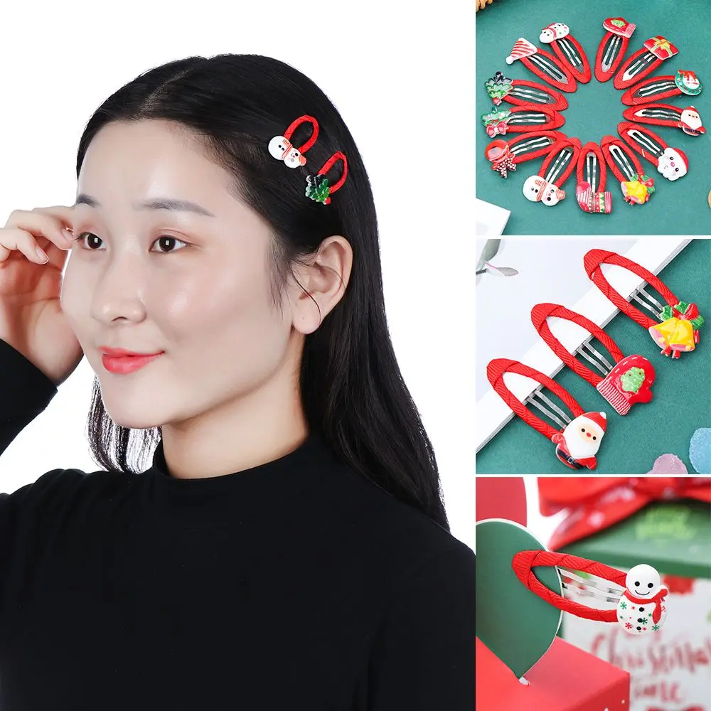 Party Supplies Xmas BB Clips Candy Hairpins Santa Christmas Barrettes Hair Clip