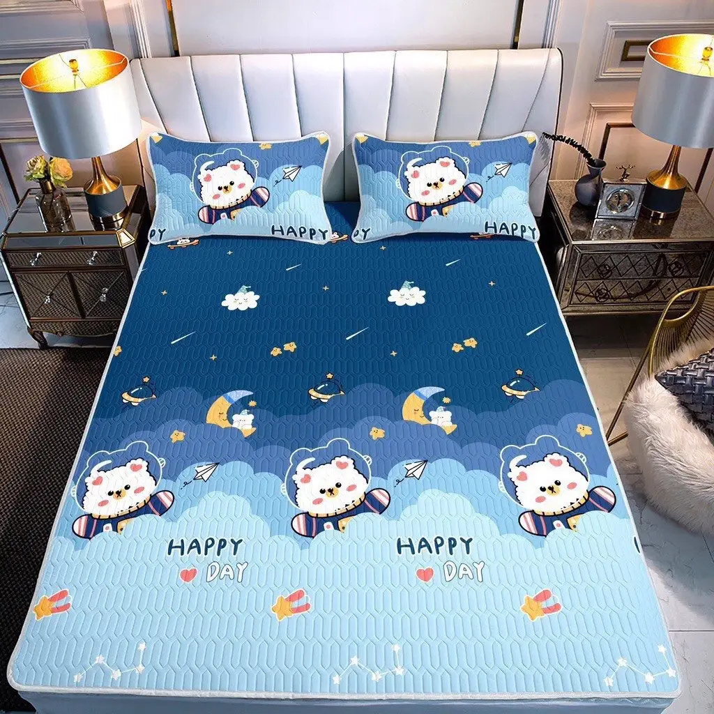 Chiếu điều hoà cao su non 5D CHUN CÀI 4 GÓC thoáng mát in hình cute